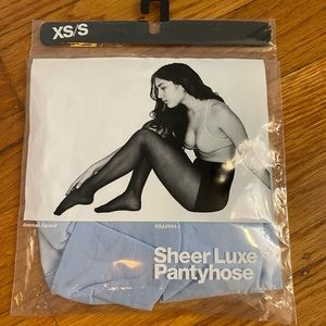 New American Apparel light blue sheer pantyhose Small